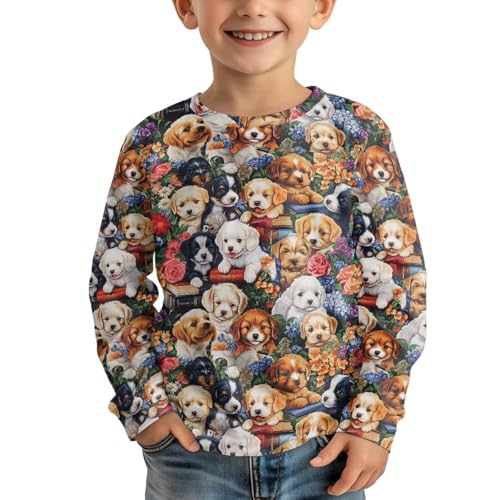 Image of Uourmeti Long Sleeve Tops for Boys Graphic T Shirts Teen Girls Active Pullover Tees