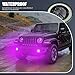 HEVLE 2PCS Angel Eye Halo Fog Lights for Cars, Universal Fog Lights, 2.5'' COB LED Super Bright High Power Fog Angel Eye Projector with Halo Rings, Daytime Light DRL Car Driving Bulbs Fit Car (Purple)