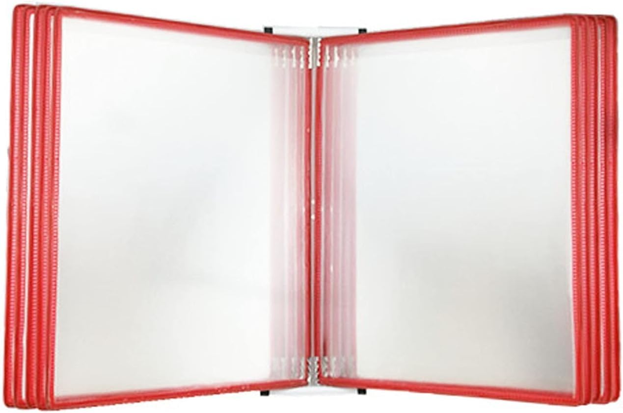 Sistema di Riferimento E Visualizzazione per Montaggio A Parete, Portadocumenti A3 con 10 Tasche Formato Lettera, Robusto E Resistente, A