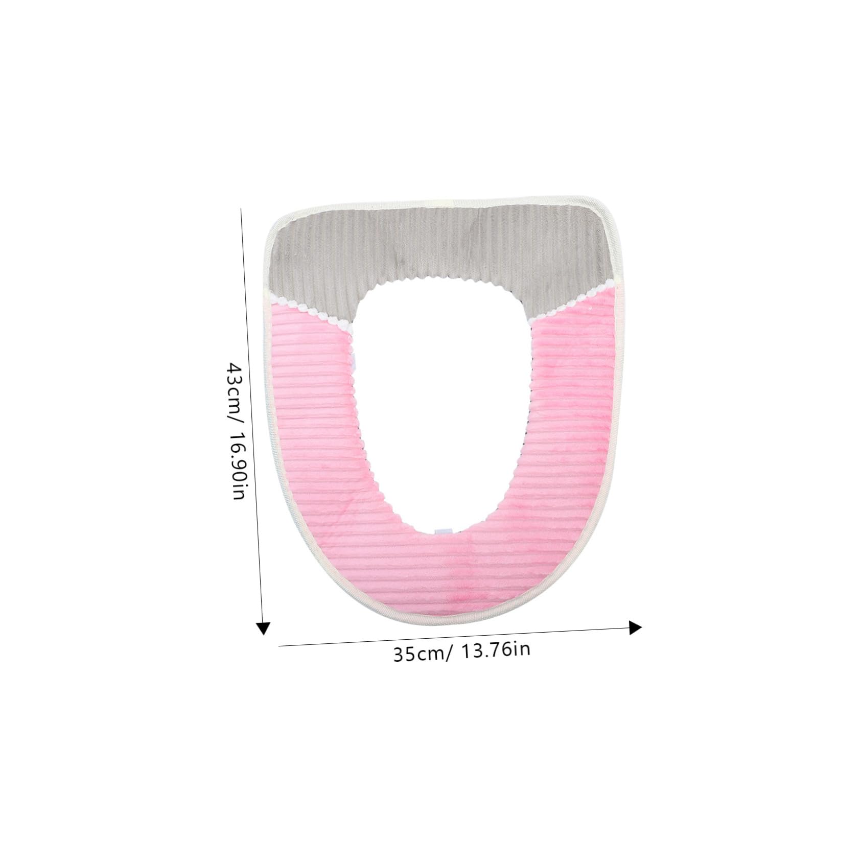 Alipis Thickened Toilet Seat Cushion Corduroy Stripe Toilet Seat Cover Perfect for Bathroom Decor Random Color