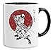 Red Sun Zoro Action - vaso cafetera regalo Mug Son Ruffy Luffy Zoro Saitama One Dragon Master Goku Ball Vegeta Zoro Piece Db, Farbe2:Blanco