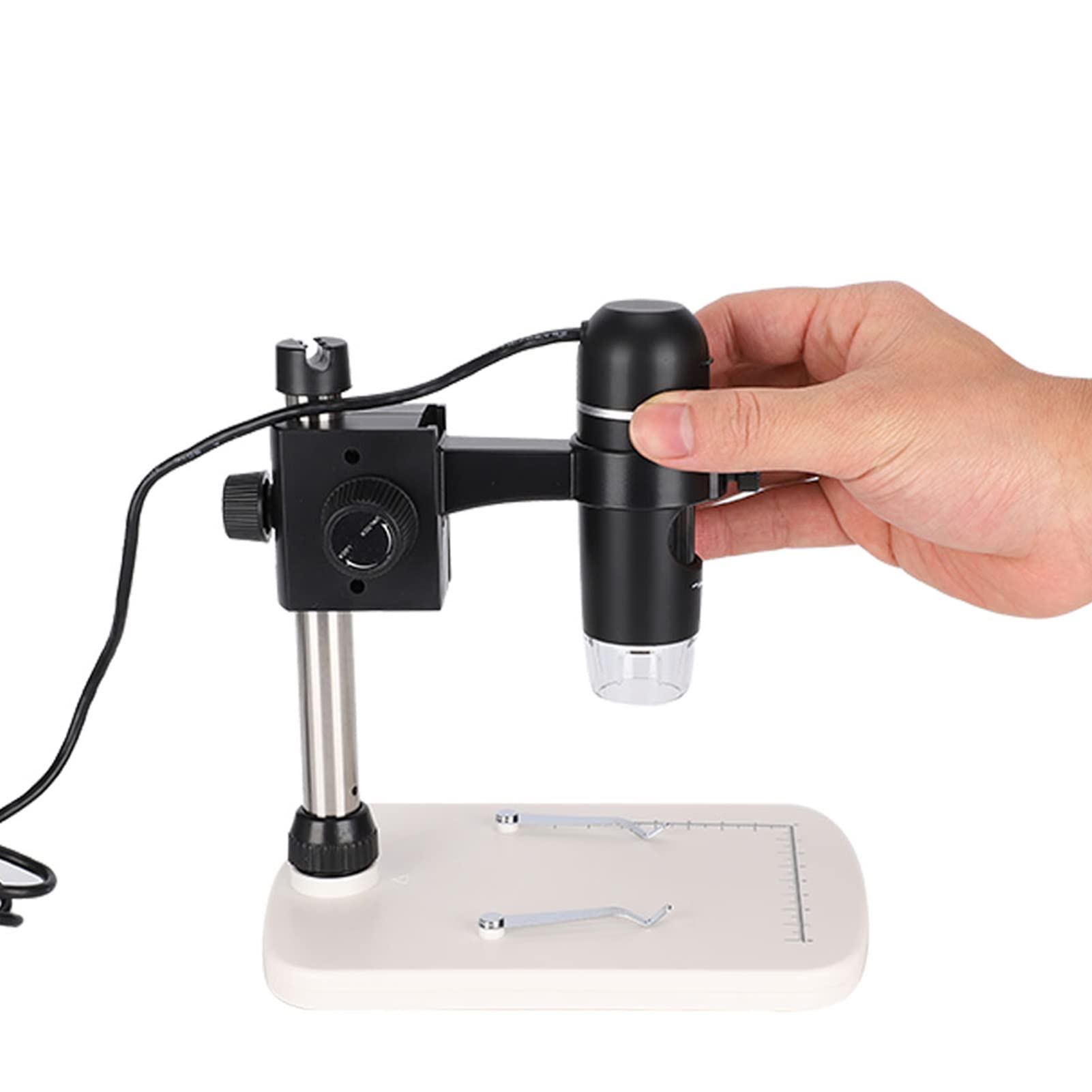 Cryfokt Digitales Mikroskop 300 X 5 MP, Professioneller HD-LED-Messständer für Studenten, Fabrikpflanzenwissenschaftler