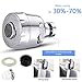 WAISSGURT Kitchen Faucet Aerator Sink Tap Sprayer Head -360 Degree Rotatable ABS Anti-Splash Faucet Sprayer Head Replacement - Sink Nozzle Attachment with 2 Modes (Chrome Short)