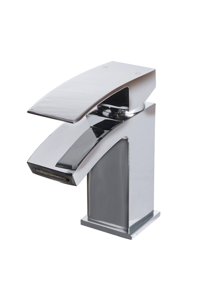 PEK001-s Peak Mini Mono Basin Mixer with Push Waste by Cassellie