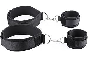 BDSM Sex Bondage Wrist & Thigh Cuffs Restraints Set