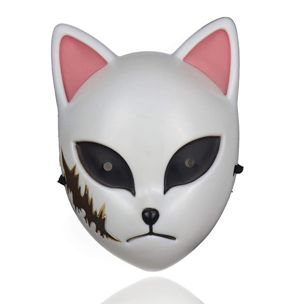 Sponsored Ad - Kamado Tanjirou Cosplay Mask - Tengu & Fox Mask - Masquerade Dress Up Cosplay Props for Adults Halloween
