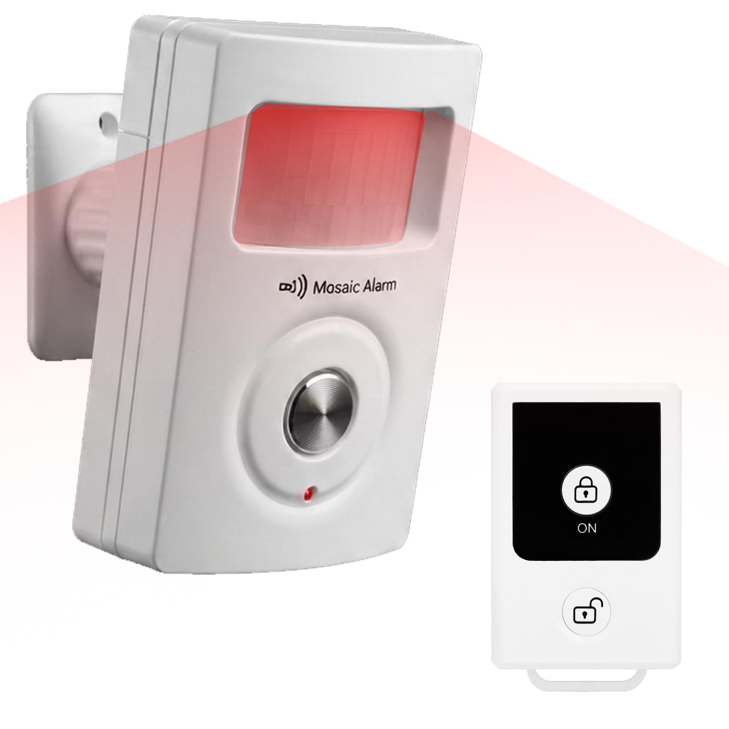 Remote Motion Sensor Alarm 135dB Loud Garage Shed Indoor Home Security PIR Intruder Burglar Alert. Portable Freestanding Motion Detector Siren for Travel. Cordless AA Battery Operated