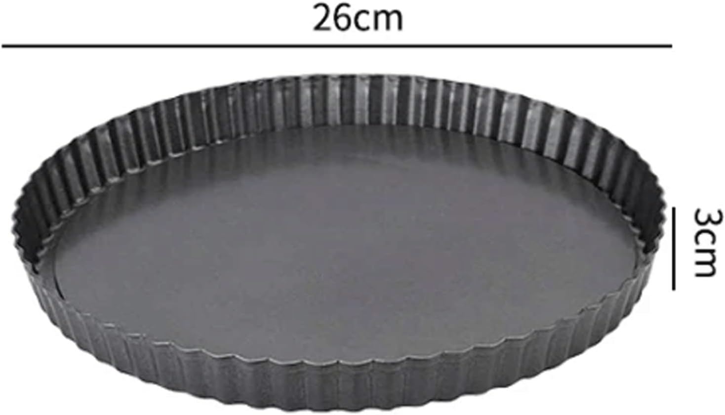 10-32cm Non-Stick Tart Quiche Flan Pan Molds Round Removable Loose Bottom Fluted Heavy Duty Pie Pizza Cake Baking