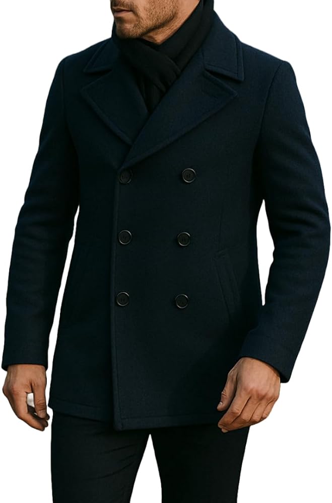 ジャケット・アウター THE SHINZONE FLARE PEA COAT NAVY 34 THE SHINZONE（ザ シンゾーン）の「FLARE PEA COAT（ピーコート）」 - WEAR