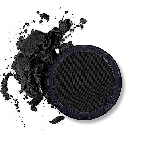 Erinde Single Black Lidschatten Palette, Nudetöne Matte Schwarz Eyeshadow Palette, Wasserfest Pressed Powder Lidschattenpalette, High Pigmented & Long Lasting Basic Shade Eye Makeup