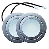 LIDESENMO 2-Pack Diameter 68mm Range Hood Light LED Lamp 2W Input 12V AC DC Kitchen Cooker Smoke Vent Lighting Bulb (Natural White 4000K)