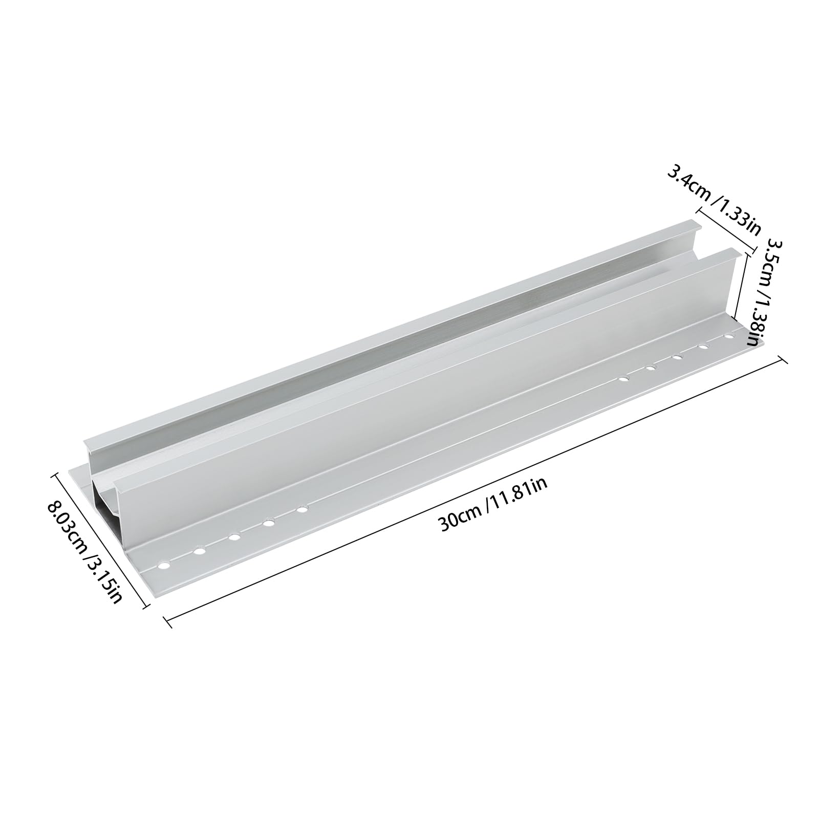 10 binari per pannello solare, set di supporti per pannello solare, supporto regolabile, pannello solare in alluminio, lamiera trapezoidale, tetto piatto PV, sistema di fissaggio fotovoltaico