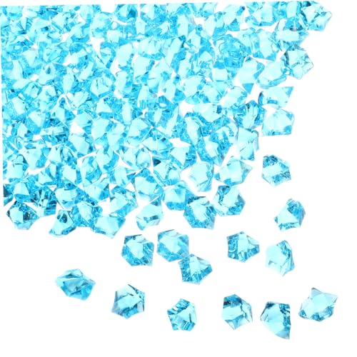 BESPORTBLE 1 Piedra de Cristal acrílico decoración pecera Adornos pecera Decoración acrílica Paisajismo acrílico Cubo Estanque Aire Piedra Adornos de Grava de Acuario Grava de Pescado Blue
