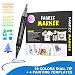 Rotuladores de tela RATEL, 24 con 20 marcadores textiles doble punta, 4...