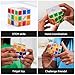 Rubik’s Cube, Crystal Cube, Transparent 3x3 Cube Color-Matching Puzzle Game, Twisting Fidget Toy, Challenging Brain Teaser & Sensory Puzzle for Adults, Teens, & Kids, for Ages 8 & Up