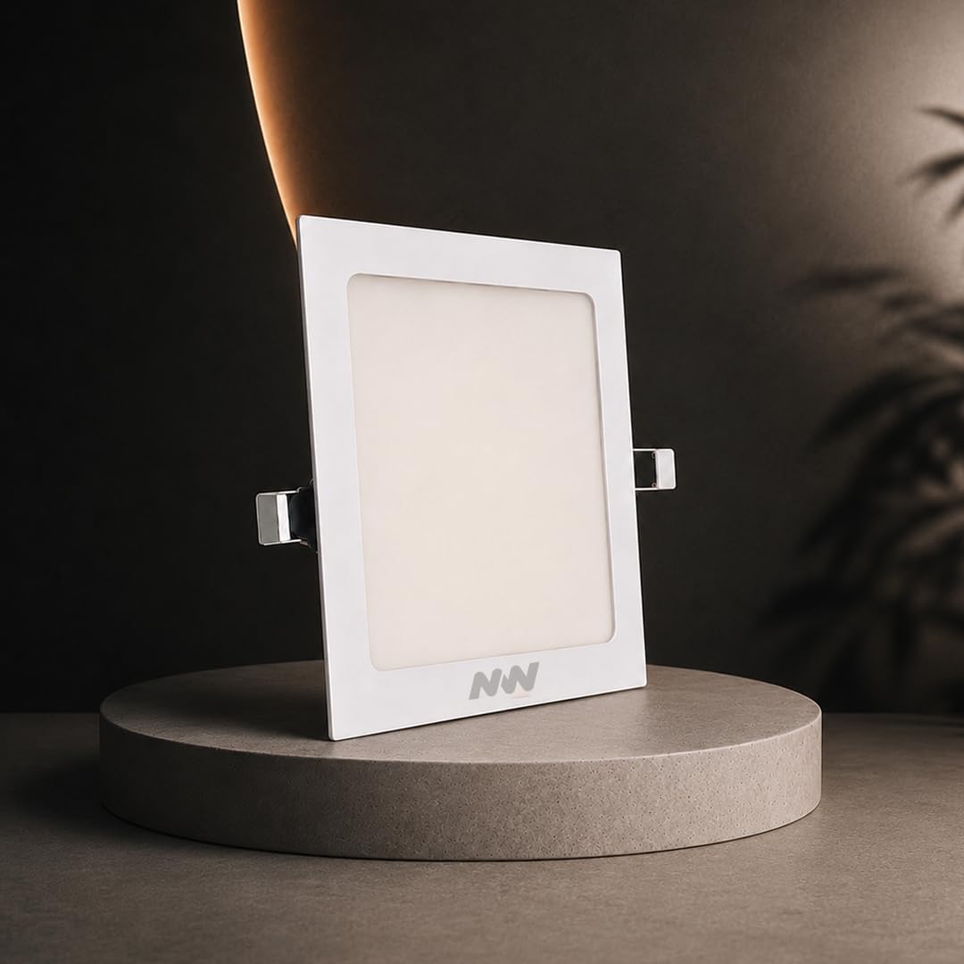 NW 15W LUMAX Square LED Panel Light | Conceal False Ceiling Lights | Down Light | Light Color- Warm White (Pack of 2)-image-39