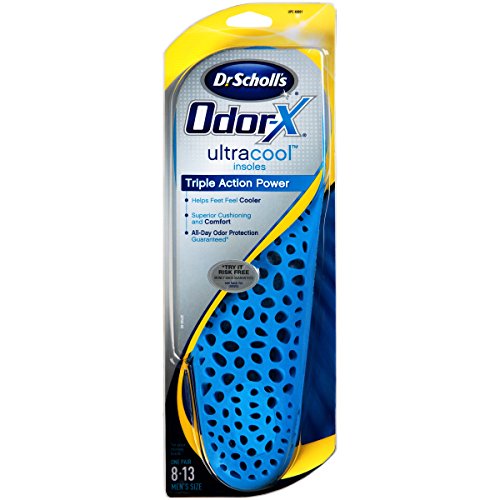 Dr Scholl's Odor-X Ultracool Insoles, Mens Size 8-13