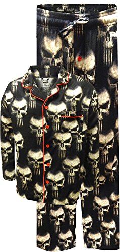 Mad Engine Mens The Punisher Modern Flannel Traditional Pajama