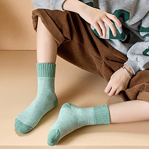 5 Pairs Kids Winter Warm Wool Socks Toddlers Boys Girls Cotton Thick Cozy Crew Socks4
