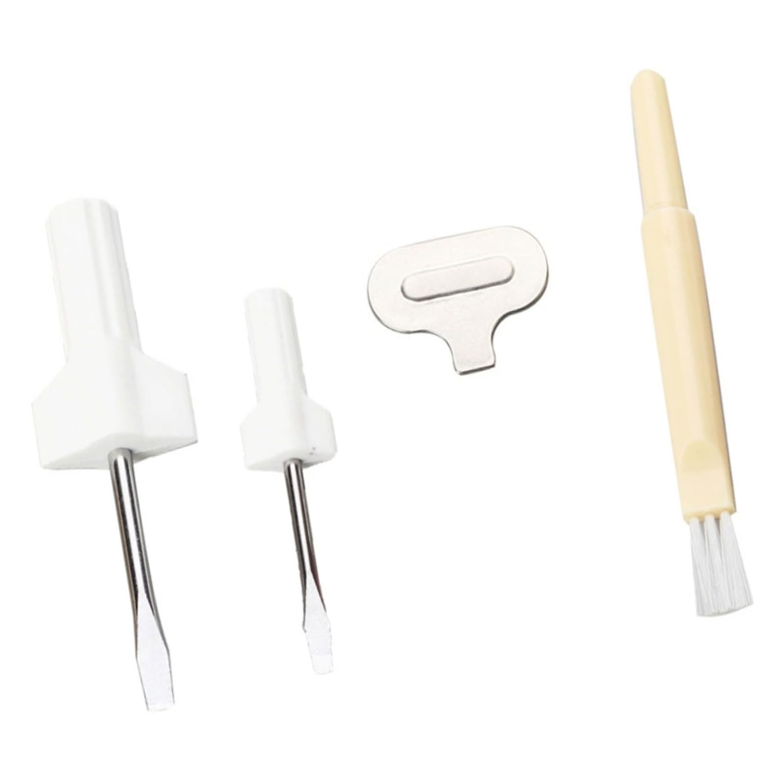 Kaeltsyn Essential Sewing Tool Set Includes Bent Tip Tweezers Lint Brushes Flat Screwdrivers for Household Repair Double Head Brush Ergonomic Multipurpose Sewing Household