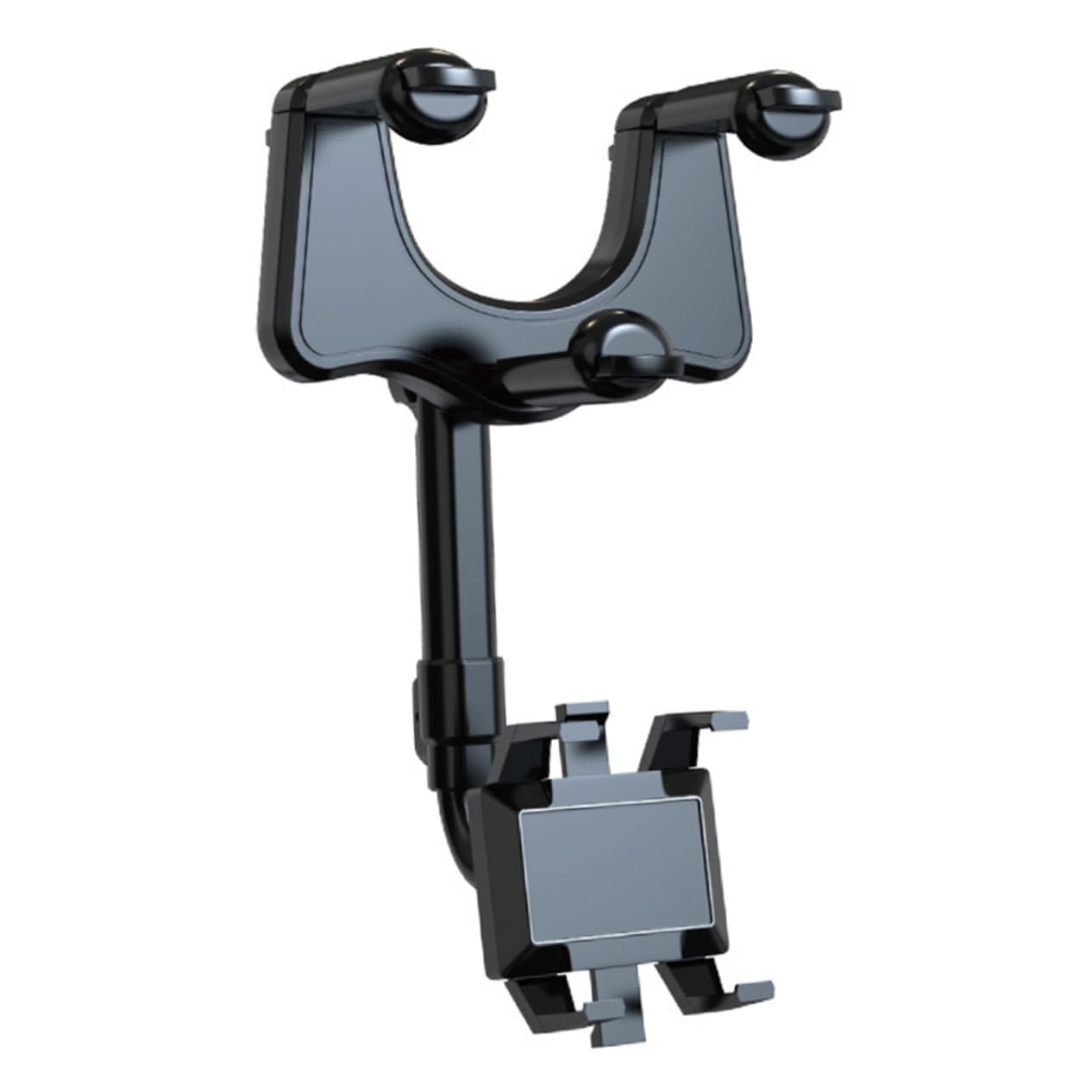 Supporto per Cellulare Auto Clip Antigraffio in Abs e Colla Pu Nero per Cruscotto Veicolo Durante la Guida