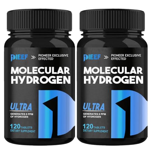 Image of Hydrogen Water Tablets, 240 Tablets Fast-Dissolving H2 Molecular Hydrogen with Magnesium Supplements, Supports Brain Health, Energy and Cognitive Function, Non-GMO, Gluten-Free & Vegan, 2Pack