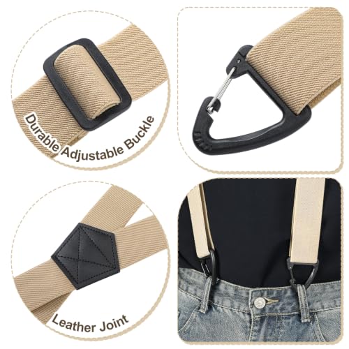 Image of Sintege 4 Pcs X Back Hidden Suspenders 1.5 Inch Heavy Duty Hiking Suspenders for Men Adjustable Under Clothing Invisible Belt