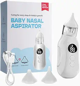 Aspirador Nasal ,Alívio Suave e Imediato para o Narizinho do Seu Bebê: Aspirador Nasal Elétrico Premium