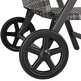 tectake aluminium und rattan gartenbank rollen