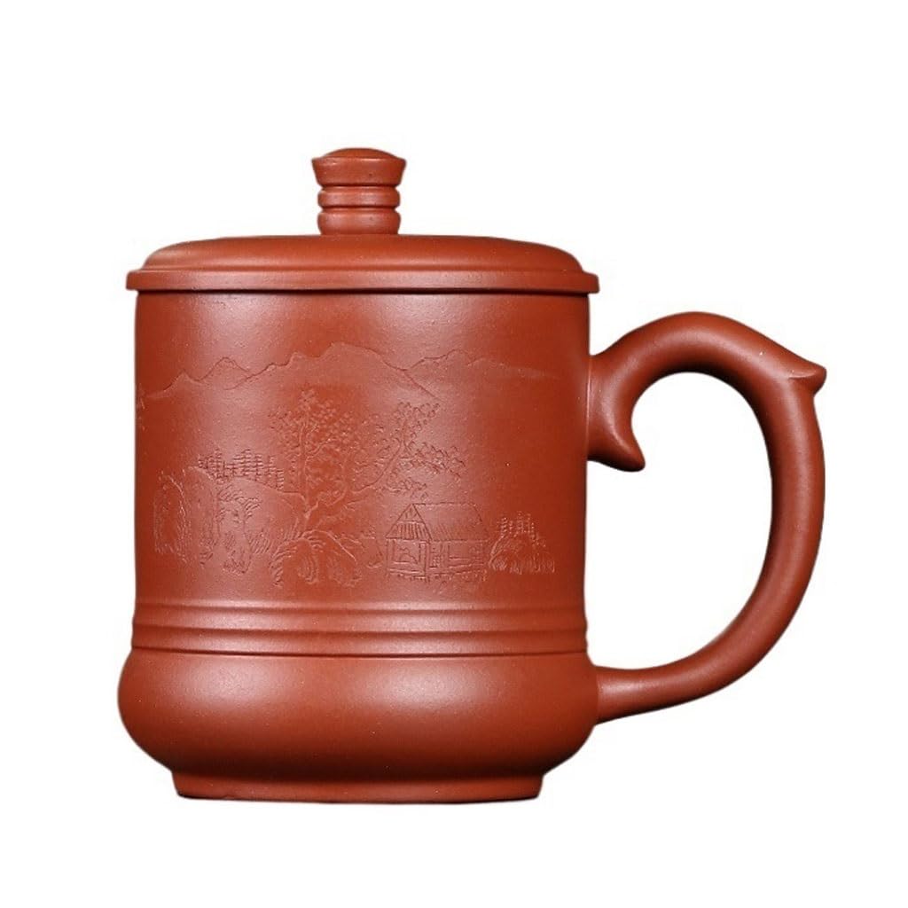 Tasse à Thé avec Couvercle et Compartiment filtrant, Tasse de Sable Violet, Tasse à thé, Tasse à Eau, Grande capacité, Service à thé Kung Fu for Une Personne Diffuseur de Thé