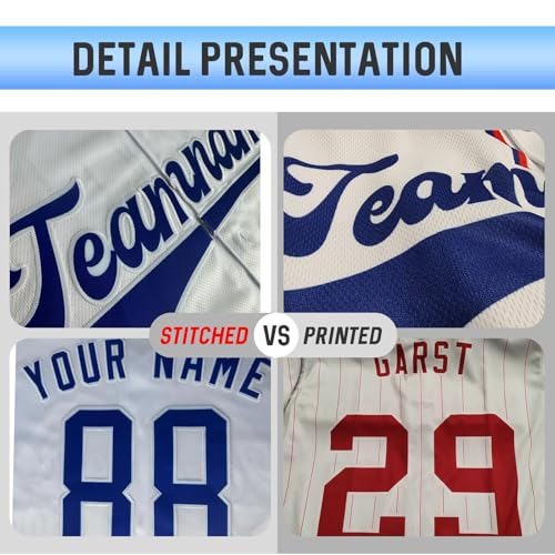 Camiseta personalizada de béisbol con nombre y número bordado/impreso, manga corta, uniforme para hombres, mujeres, niños y jóvenes, regalo para fanáticos del deporte miniatura 5