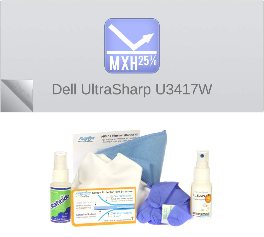 Anti-Glare Screen Protector to fit the Dell UltraSharp U3417W 34-inch Curved Monitor with Installation Kit