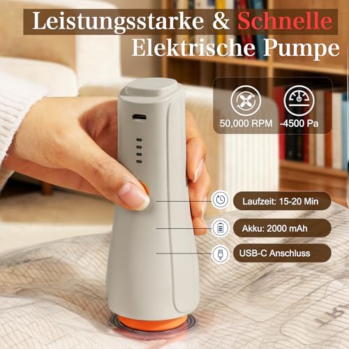 Vakuumbeutel für Kleidung mit Kabelloser Vakuumpumpe, 11 Stück – Ansicht 2