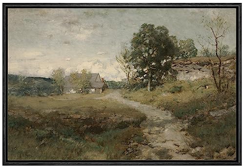 wall26 Framed Canvas Print Wall Art Country Village Rustic Rural
