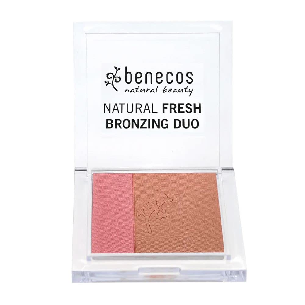 benecos - Kosmetyki Naturalne - Fresh Bronzing Duo - prasowany - 2w1 bronzer - wegańskie - ibiza nights
