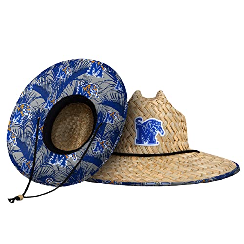 Image of FOCO NCAA Mens NCAA College Team Logo Floral Straw Sun Hat