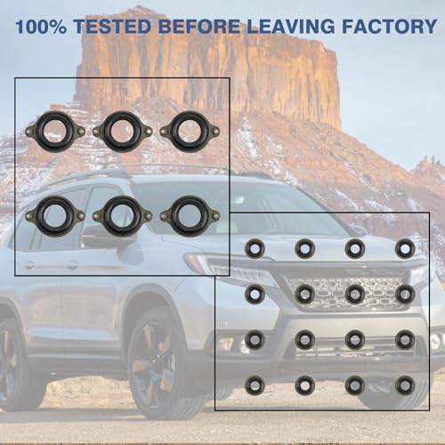 Image of Valve Cover Gasket with Spark Plug Tube Seals Compatible with Honda Acura Vehicle Accord Crosstour Odyssey Passport Pilot Ridgeline MDX RDX RLX TLX 2013-2021, Replace#0362072