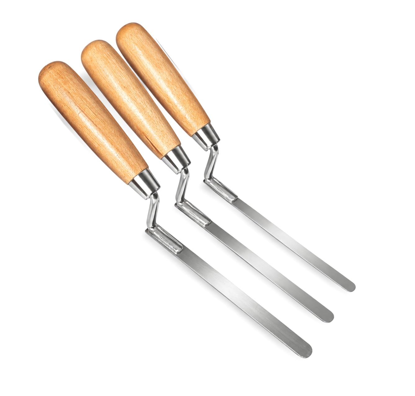 Stainless Steel Pointing Trowel – Stiff Brick Jointer & Tuck Pointing Tools for Bricklaying, Repointing, Mortar Repair, Patio Slabs, Masonry Work, Wall Repairs & DIY Projects (Set (8, 10, 12 mm))