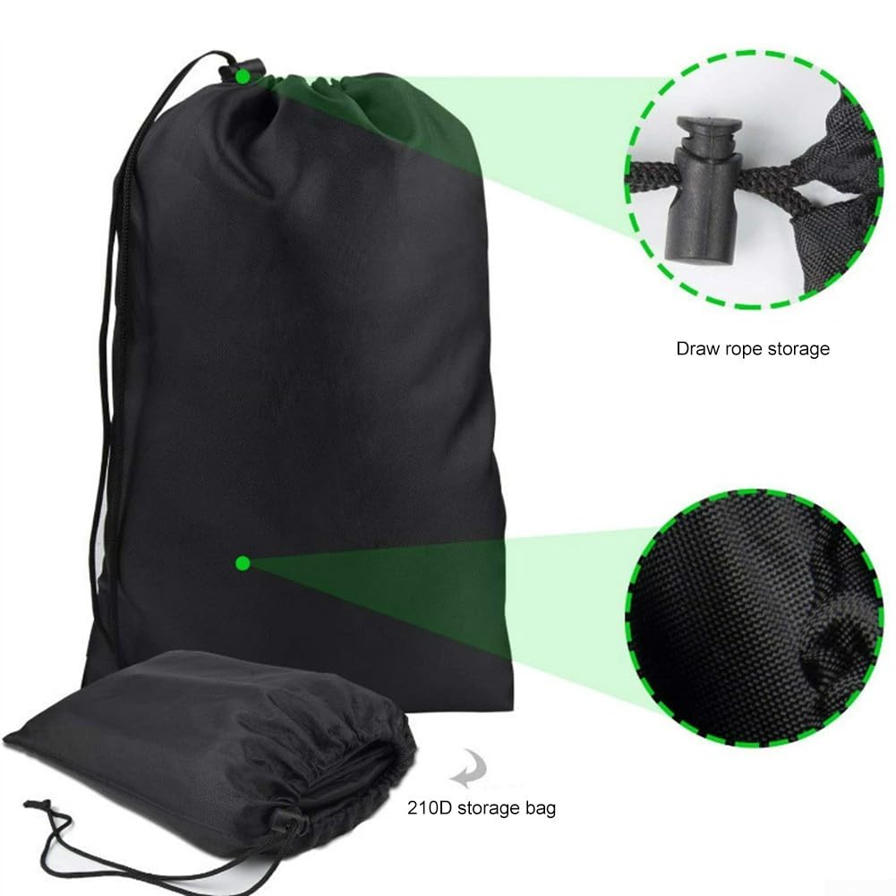 Yuanpgky Borsa raccogli erba del trattore da prato con capacità di 54 cu ft per efficiente per la raccolta delle foglie, materiale nero del panno di Oxford