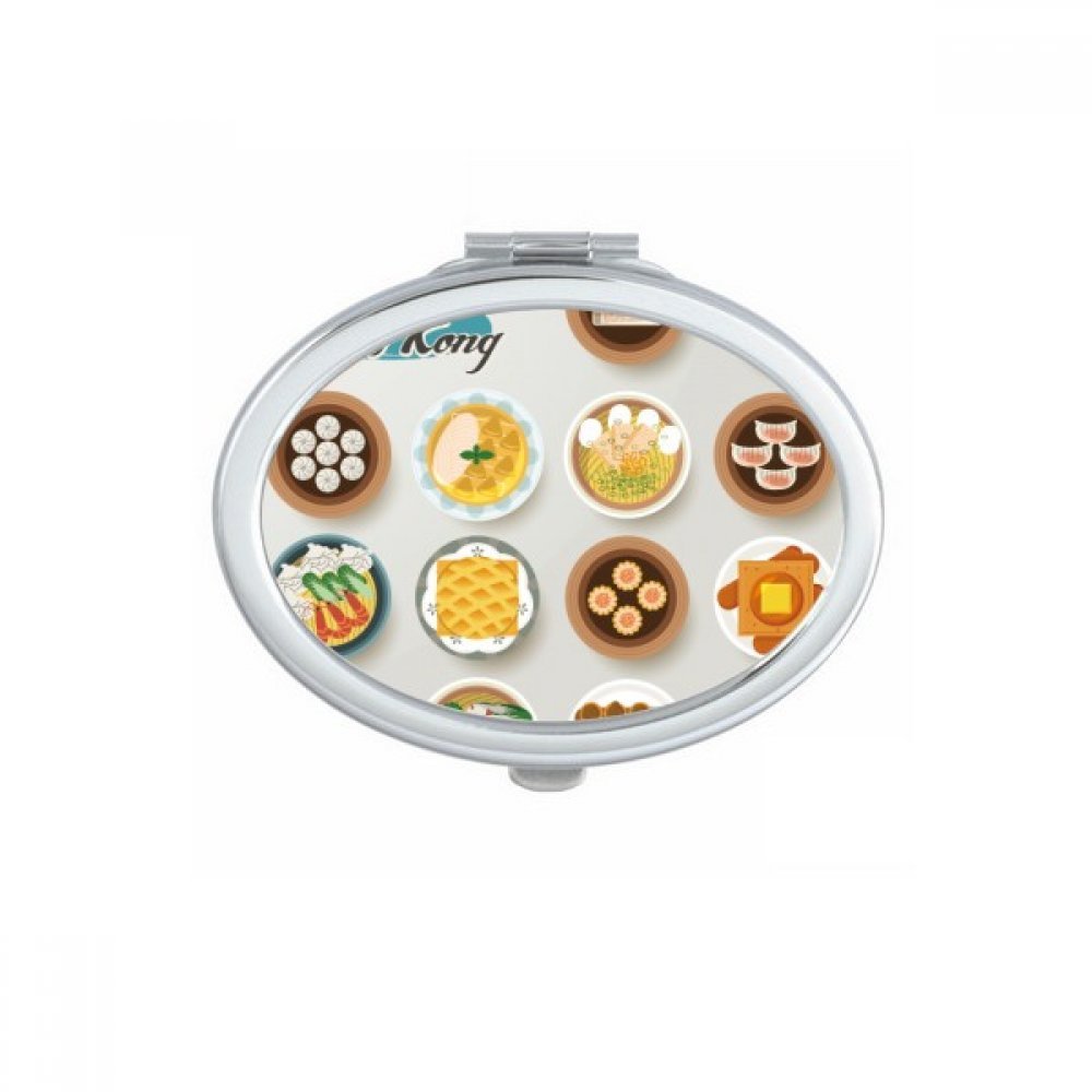 Miroir compact mignon et portable un cadeau multicolor original sur le thème de Hong Kong