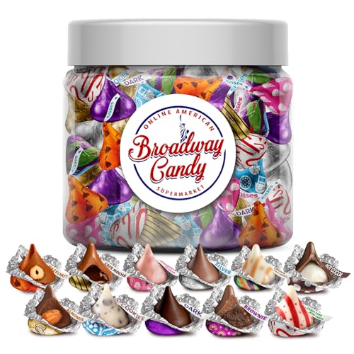 Broadway Candy 500g Blissful Jar- American Sweets Gift Hamper - Chocolates Minis - an Assortment for Kids Adults Birthday Valentine Special Occasion
