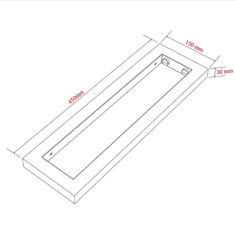 Juego De Consola De Pared De Acero Inoxidable Soportes De Pared De 450mm para Estanterías, Encimeras O Lavabos