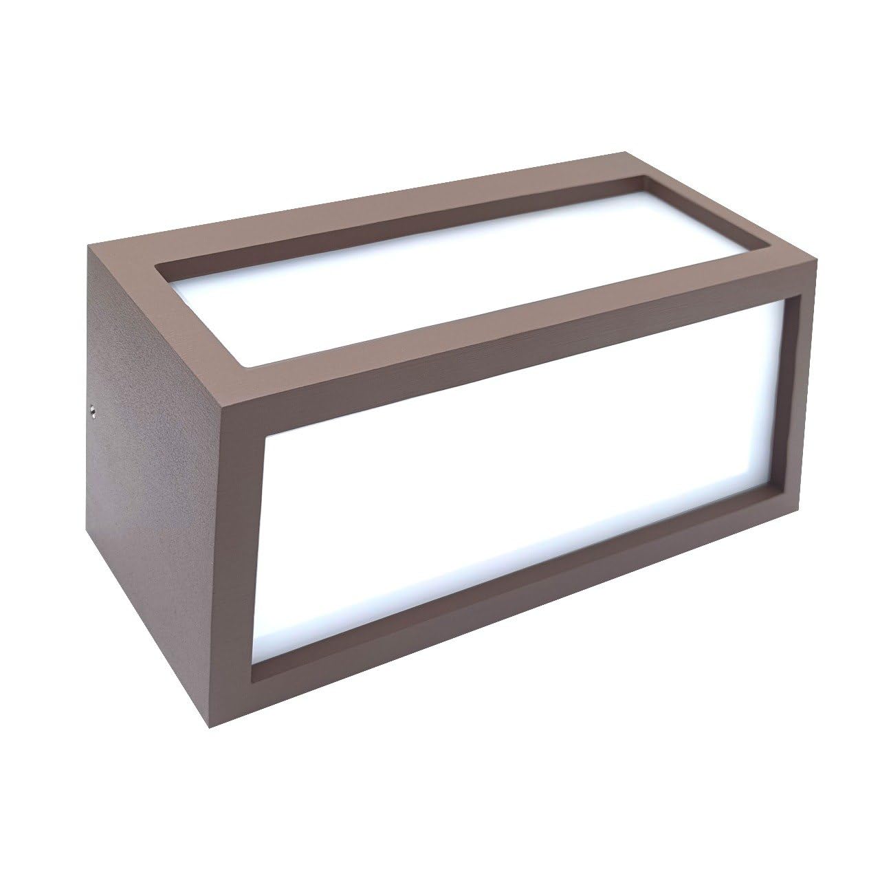 Shop SoftAir Aplique de pared lámpara de pared al aire libre blanco ip54 rectangular moderno para fachada balcón terraza - 5 años de garantía (Corten Ruggine)