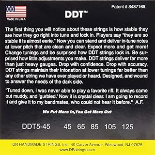 DR String DDT5-45 Drop Down Tuning Jeu de cordes pour guitare basse - Les Beatles, Paul McCartney, John Lennon, RIngo Starr, George Harrison DR String DDT5-45 Drop Down Tuning Jeu de cordes pour guitare basse – Image 3