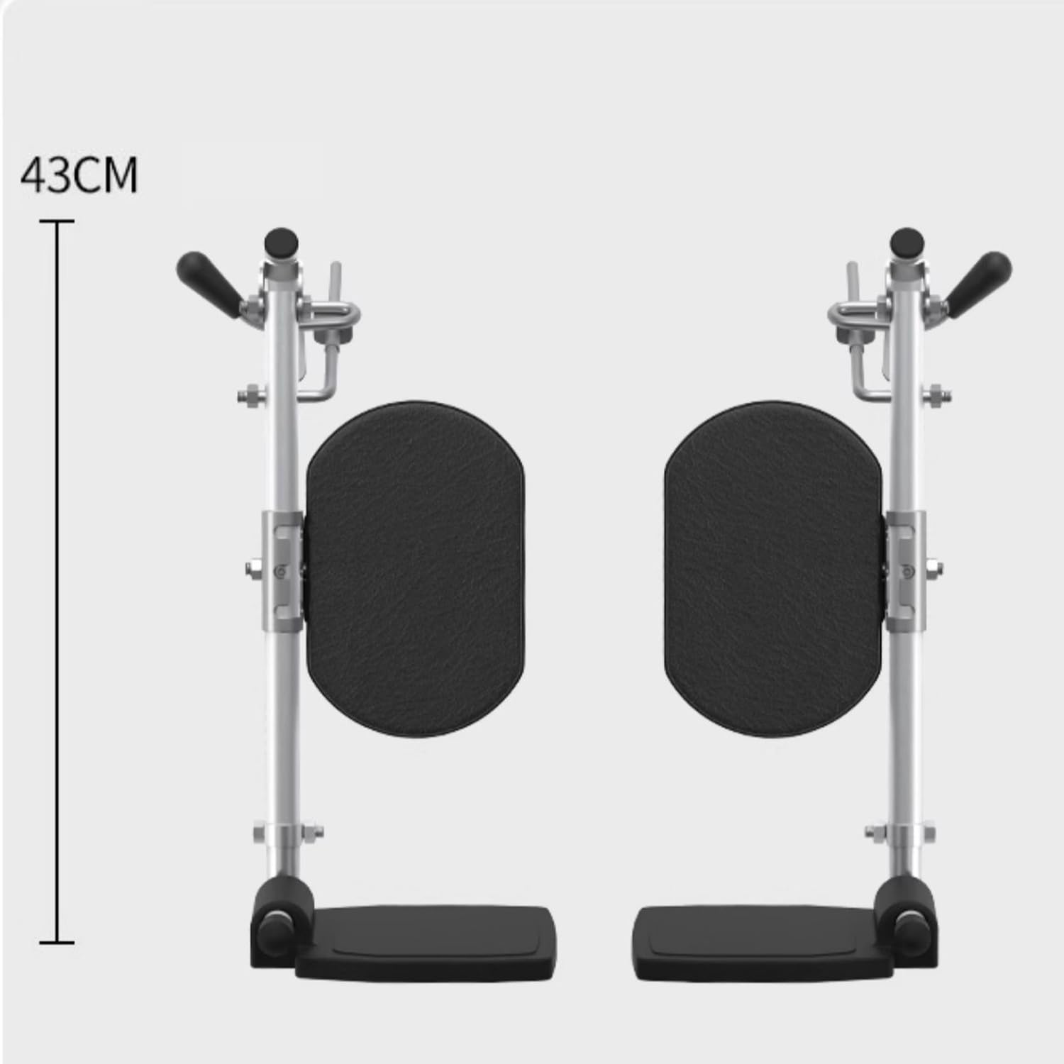 Reposapiés elevadores para sillas de ruedas con almohadillas acolchadas para pantorrillas, ángulo ajustable de 90-180°, mejora la comodidad para usuarios mayores y discapacitados