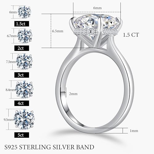 Elio Passero Sterling Silver Solitaire Engagement Ring