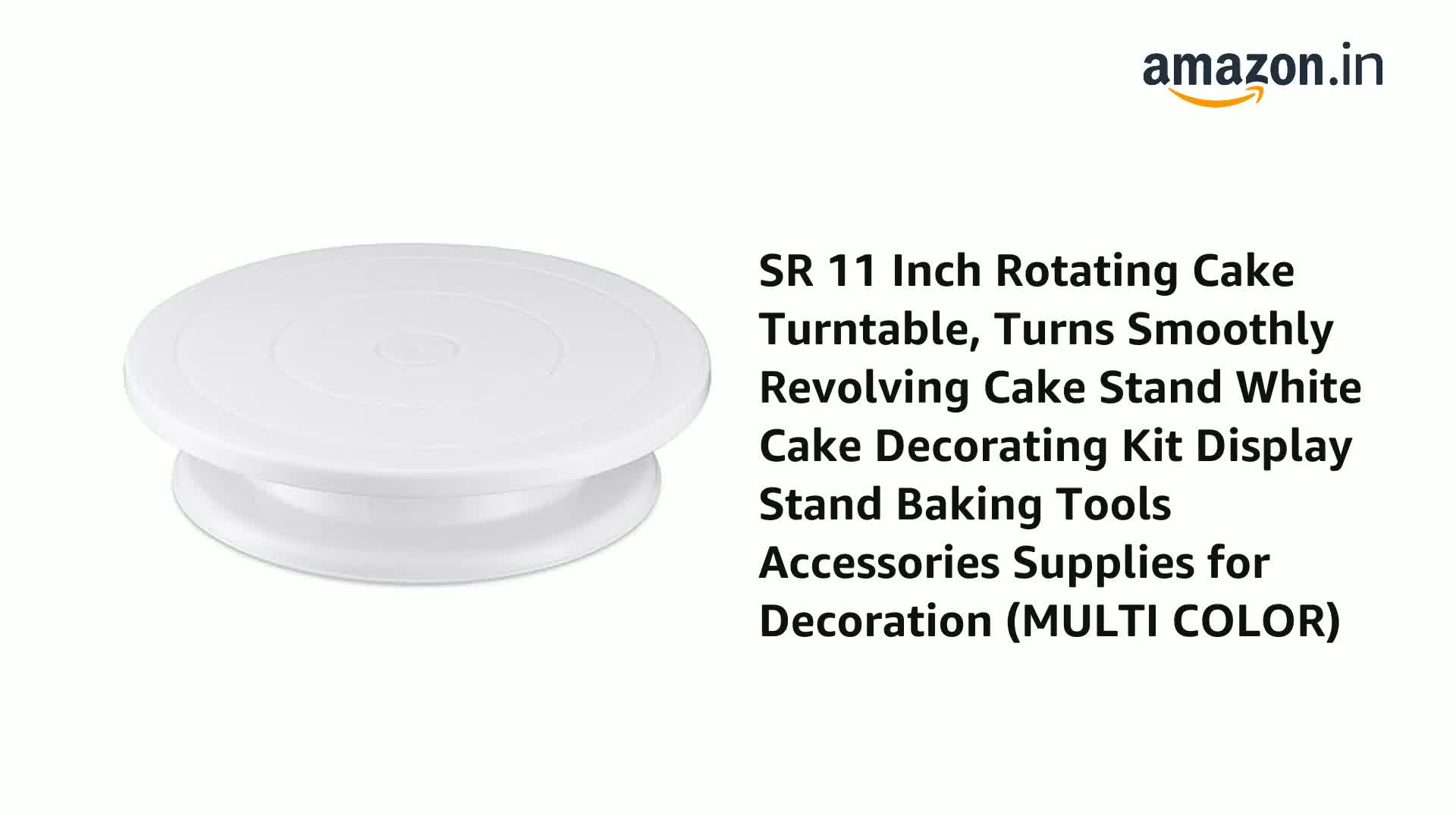 11 Inch Rotating Cake Turntable - Smooth Revolving Display