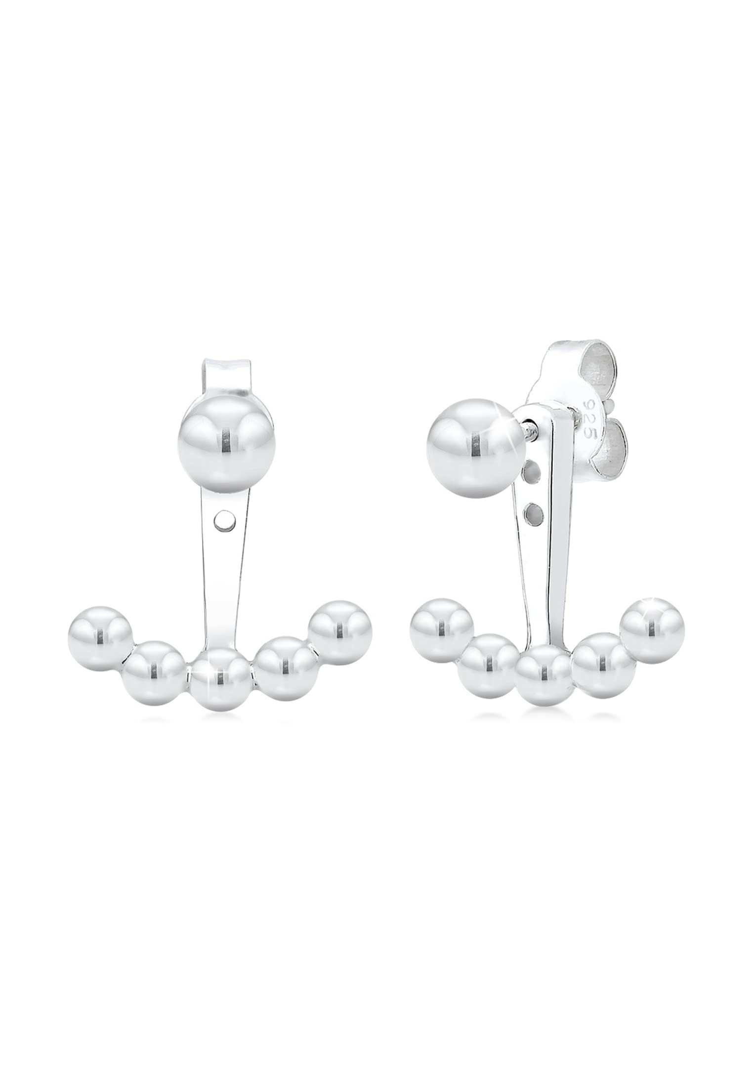 Elli Women's 925 Sterling Silver Ear Jacket Drops Ball Earrings