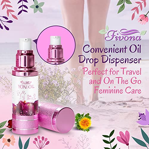 Fivona Natural Yoni Oil Pink Secret For Soothing Feminine Care - Blend Of Essential Oils - Moisturizing Oil Blend For Odor Control, Detox And Ph Balance 30Ml #TOP5