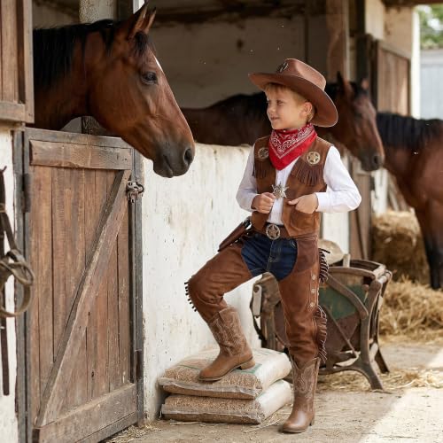 Image of Motasha Girls Cowgirl Boots Unisex-Child Mid Calf Glitter Toddler Cowboy Boot Little Big Kids Western Riding Shoes